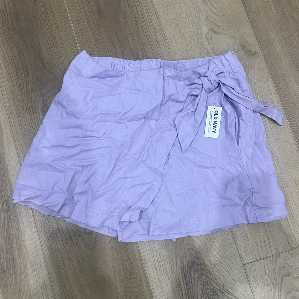 Purple linen blend skort, old navy